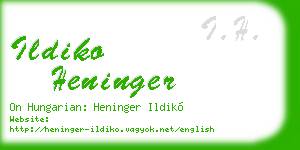 ildiko heninger business card